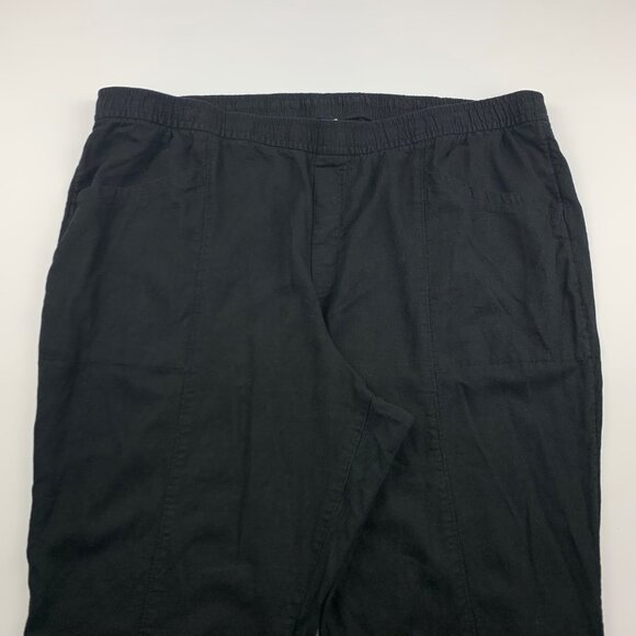 Old Navy Black Linen Blend High Rise Slim Leg Ankle Pant XXL - Picture 2 of 7